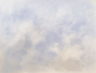 Art by Lynne Forrester: 'Breezy Blues' (Cloudscape in soft pastels, 40x30cm)