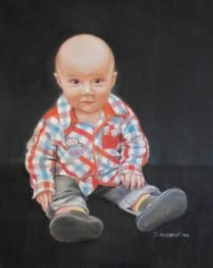 pastel portrait of child