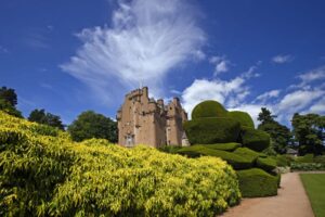 Dramatic clouds over Crathes Castle on Royal Deeside