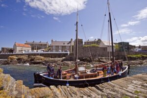 Annual sailing Boat festival on Aberdeenshire coast