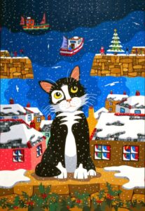 Christmas cat by Brian Pollard