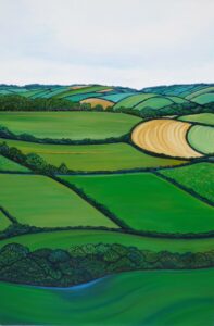 Landscape, Devon Fields, by Merrin Harger, 689x60cm