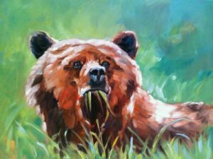 Grizzly Bear painting