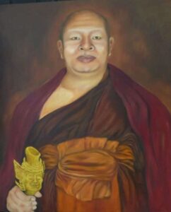 Original oil portrait of a Monk