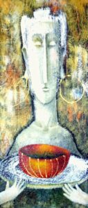 Woman and Bowl by Sibyl MacKenzie